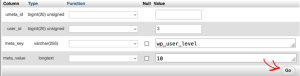 adminuser wpusermeta userlevel